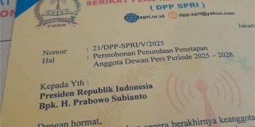 SPRI Surati Presiden Prabowo, Minta SK Presiden Tentang Dewan Pers Ditunda